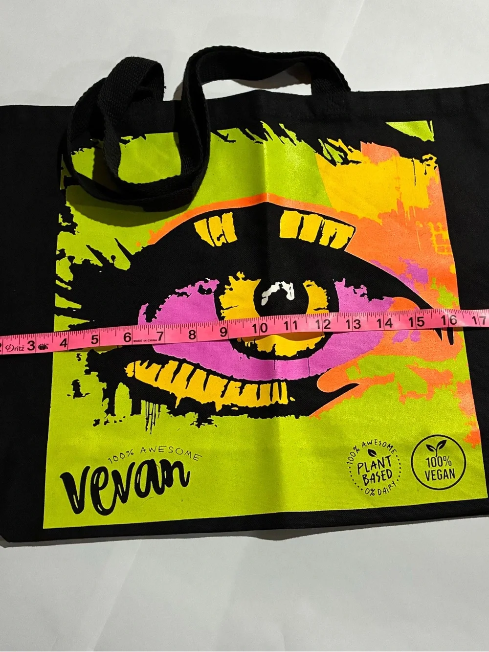 Vevan Foods Pop Art Graphic Canvas Tote